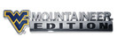 Elektroplate West Virginia Mountaineers Mountaineer Edition Metal Auto Emblem, Metallic