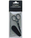 Curved Embroidery Scissors 4" - with Leather Sheath
