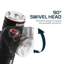 Compact 1,000 Lumen Rechargeable Flashlight with 90° Swiveling Head 