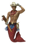 December Diamonds CowPoke Cowboy with Horse Merman Christmas Ornament - 5555078