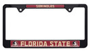 Elektroplate Florida State Seminoles Black License Plate Frame