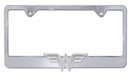 Wonder Woman 3D Chrome All Metal License Plate Frame WW-STD-CHR-LPF