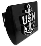 Elektroplate USN Navy Anchor Black Metal Hitch Cover NAVY-ANCHOR-BLK-HRC