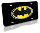 Elektroplate Batman Oval Yellow and Black 3D License Plate | BATMAN-CLR-BLK-LP