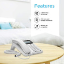 Motorola CT610 Corded Telephone with Answering Machine & Advanced Call Blocking, White