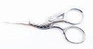 Gingher G-CST 3-1/2 inch Stork Embroidery Scissors (Chrome Handle)