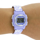 VibraLITE Mini 12-Alarm Vibrating Watch - Purple Flower