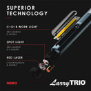 NEBO Larry-Trio Rechargeable Work Light, Black