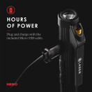 NEBO Larry-Trio Rechargeable Work Light: features a 300 lumen work light, 200 lumen spot light, less than 5mW red laser; equipped with magnetic base; battery and cable included - 6868 BLACK