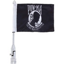 Diamond Plate BKFLAGPM Motorcycle Flagpole Mount and Pow/Mia Flag - Black