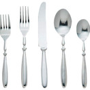 B&F Piece Nikita Bistro 20 Pc Forged Stainless Steel Flatware Set, 3.4 LB - Silver