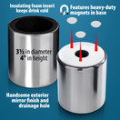 Diamond Plate Magnetic Cup Holder for Keeping Your Drink Secure to Most Metal Surfaces - Stainless Steel