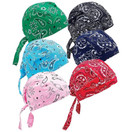 6 Assorted Designs Skull Caps Paisley Bandanna Biker Skull Hat Caps