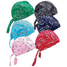 6-Assorted Designs Skull Caps Paisley Bandanna Biker Skull Hat Caps