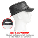 Casual Outfitters Solid Genuine Lambskin Leather Cap