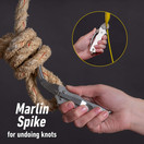 Maxam Sailor's Tool, a Powerful Multi-Use Sailor's Knife, Ideal for Boating, Fishing/Sailing, Silver