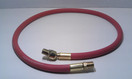 Red Rubber Hose Whip 3' Long 1/4" I.D. with 1/4" Male Ball Swivel | HA44-03EBS