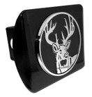 Deer Buck Hunting Black Metal - Hitch Cover