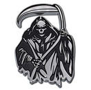 Metalhead Grim Reaper Chrome Metal Auto Emblem