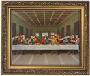 Gerffert Collection Da Vinci's The Last Supper Framed Landscape Print, 13 Inch (Ornate Gold Tone Finish Frame)