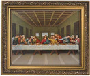 Gerffert Collection Da Vinci's The Last Supper Framed Landscape Print, 13-Inch (Ornate Gold Tone Finish Frame)