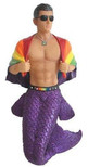 December Diamonds Gay Pride Merman with Rainbow Flag Christmas Ornament - 5590826