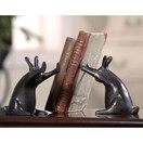 SPI Home Rabbit Pushing Books Bookends - 50444