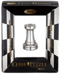 Hanayama Rook Cast Chess Silver Metal Puzzle 30706