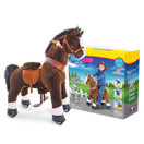 PonyCycle Ux421 Medium Chocolate Brown w/ White Hoof Horse 