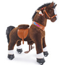 PonyCycle Ux421 Medium Chocolate Brown w/ White Hoof Horse 