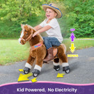 PonyCycle Small Brown With White Hoof Horse Ux324 (Size 3 for Age 3-5)