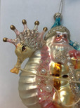 December Diamonds - Santa Claus Riding Seahorse Christmas Tree Ornament Sea Life