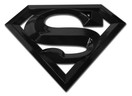 Superman Black Acrylic Auto Emblem - Black