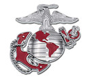 Elektroplate Marines Premium Anchor Red Chrome Auto Emblem - All Metal