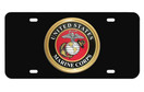 United States Marines Corps Black License Plate