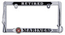 U.S. Marines Retired 3D License Plate Frame - All Metal