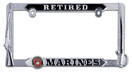 U.S. Marines Retired 3D License Plate Frame | All Metal