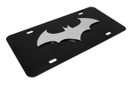 Batman Bat Stainless Steel 3D Black License Plate, All Metal