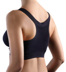 CAREFIX Bella Front Closure Comfort/Sleep Bra #3212 - Black, Medium