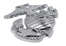 Elektroplate Marines Premium Anchor Silver Chrome Auto Emblem