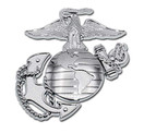 Elektroplate Marines Premium Anchor Silver Chrome Auto Emblem