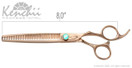 Kenchii Rose Gold Deluxe Grooming Shears Great Grooming Shears for All Breeds - 25 Tooth Blender