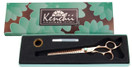 Kenchii Rose Gold Deluxe Grooming Shears Great Grooming Shears for All Breeds - 25 Tooth Blender