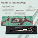 Rose Dog Grooming Shears By Kenchii - Dog Grooming Scissors - Rose Collection - Pet Grooming Accessories - Pet Hair Trimming Scissor - Straight, Curved, Blender & Thinner - Shears Sold Separately