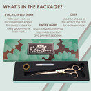 Rose Dog Grooming Shears By Kenchii - Dog Grooming Scissors - Rose Collection - Pet Grooming Accessories - Pet Hair Trimming Scissor - Straight, Curved, Blender & Thinner, Shears Sold Separately