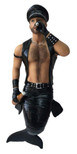 December Diamonds Smokin Hot Merman in Leather Christmas Ornament - 5555073
