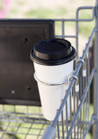 4 Pack of Shopping Cart Cup Holder for Hanging A Coffee Cup Or Other Tapered Cup On A Shopping Cart