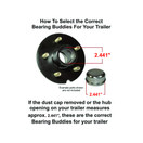 Bearing Buddy (2) 2.441 Stainless Steel Boat Trailer with Protective Bra - Wheel Center Caps 2441-SS | 1 Pair