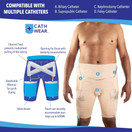 Cathwear Catheter Leg Bag Underwear - Leg Bag Holder for Men & Women - Catheter Supplies Compatible with Foley, Nephrostomy, Suprapubic & Biliary Catheters Holds (2) 600ml Leg Bags - Beige - Small