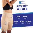 Cathwear Catheter Leg Bag Underwear - Leg Bag Holder for Men & Women - Catheter Supplies Compatible with Foley, Nephrostomy, Suprapubic & Biliary Catheters Holds (2) 600ml Leg Bags - Beige | Small